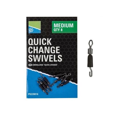 Preston QUICK CHANGE SWIVELS - MEDIUM