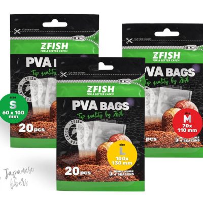 ZFISH PVA Bags with Corners S M L (20pcs)